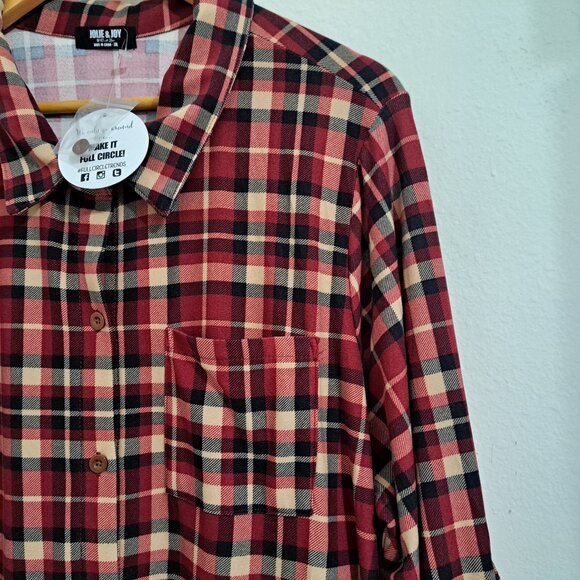 Jolie&Joy Women Plus Size 3X Christmas Plaid Dress Long Sleeve NWT - Picture 5 of 10